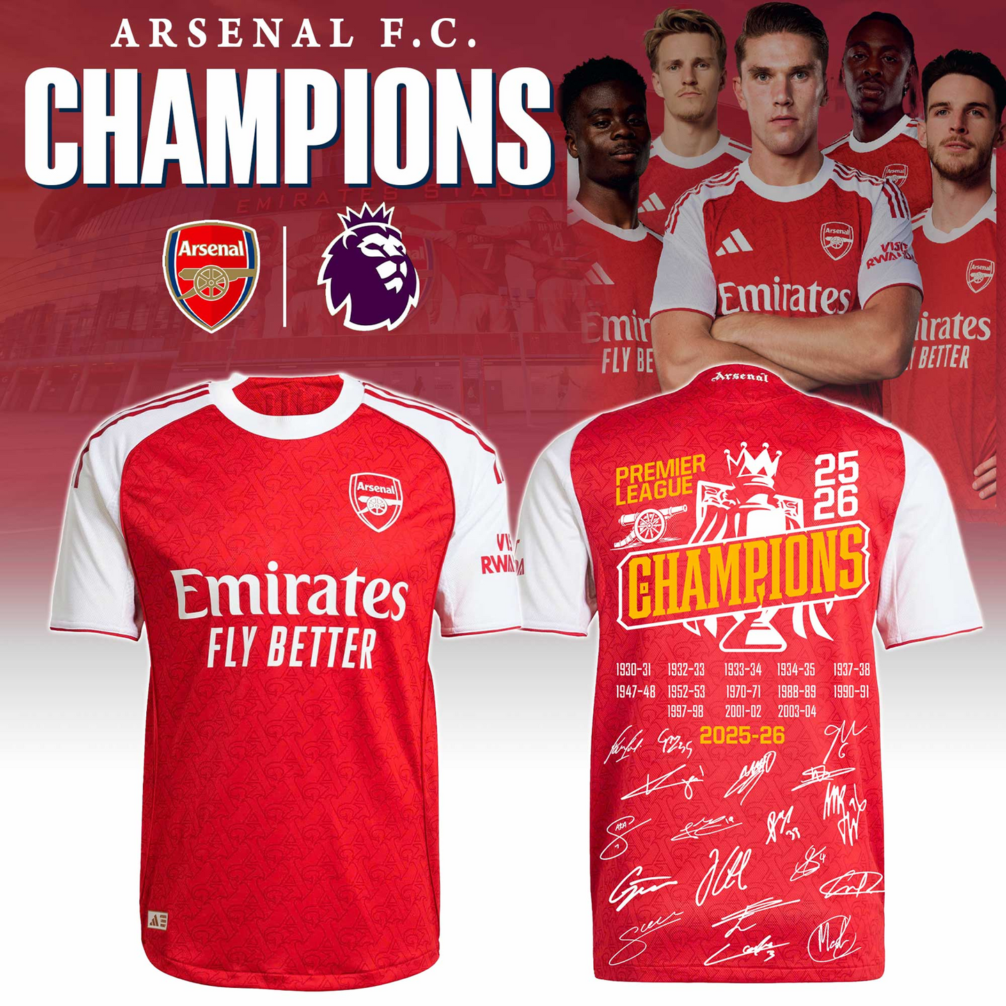 ARS x EPL Champions 3D Aparael V3 DATND TANTD 200526
