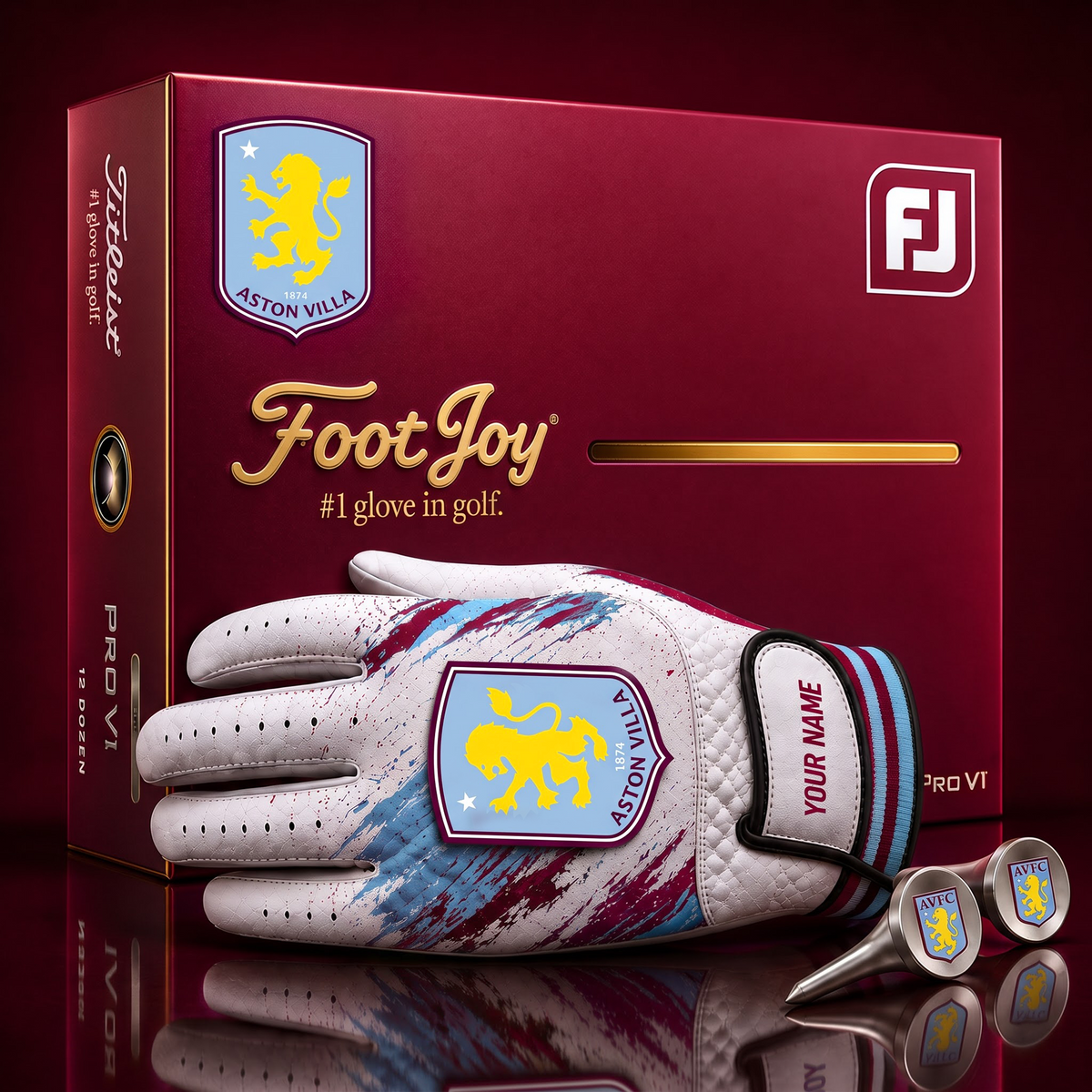 AST_SIGNATURE EPL DELUXE PERSONALIZED GOLF GLOVE SET LIMITED EDITION