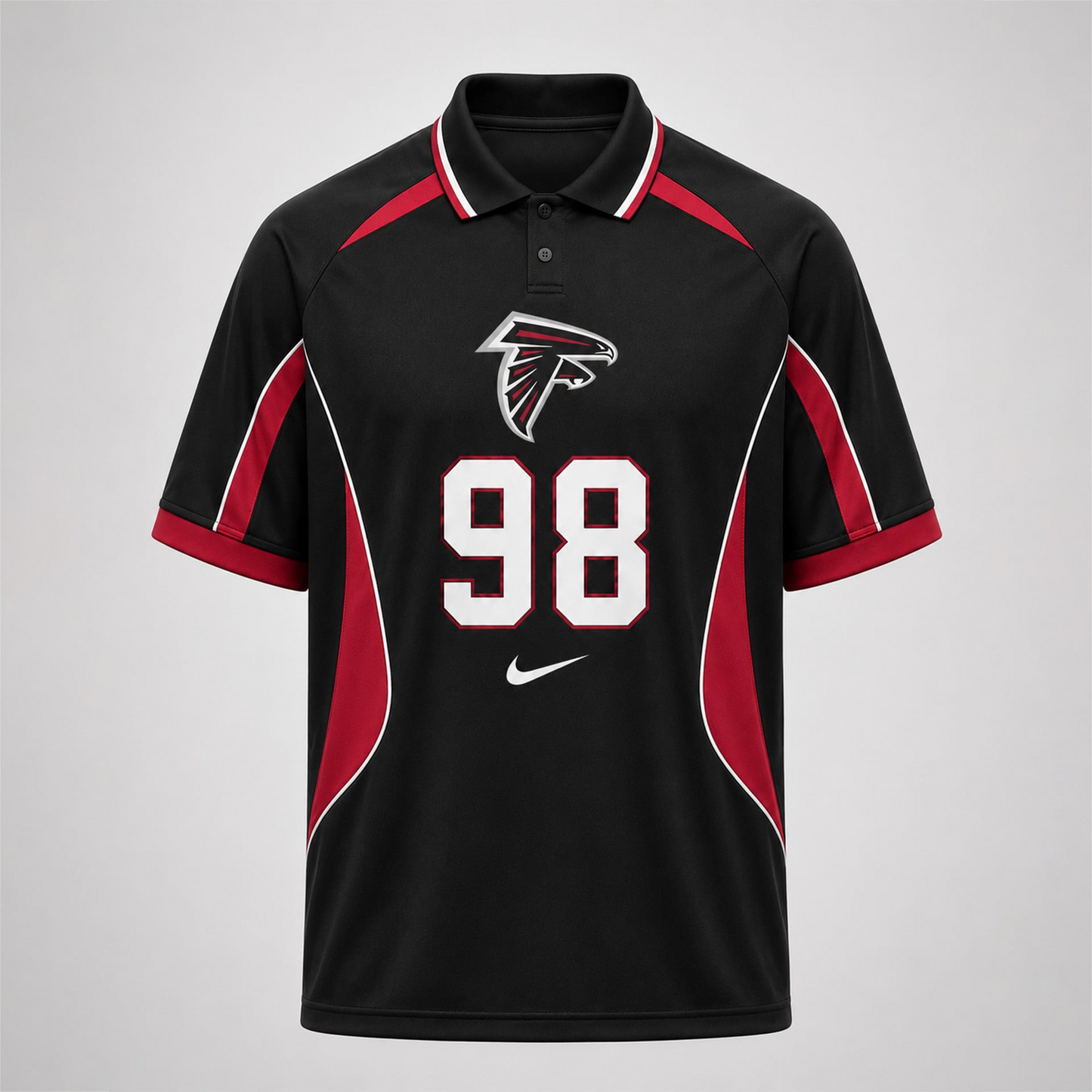 ATL Premium NFL Custom Number Sports Style Polo Shirt 2406
