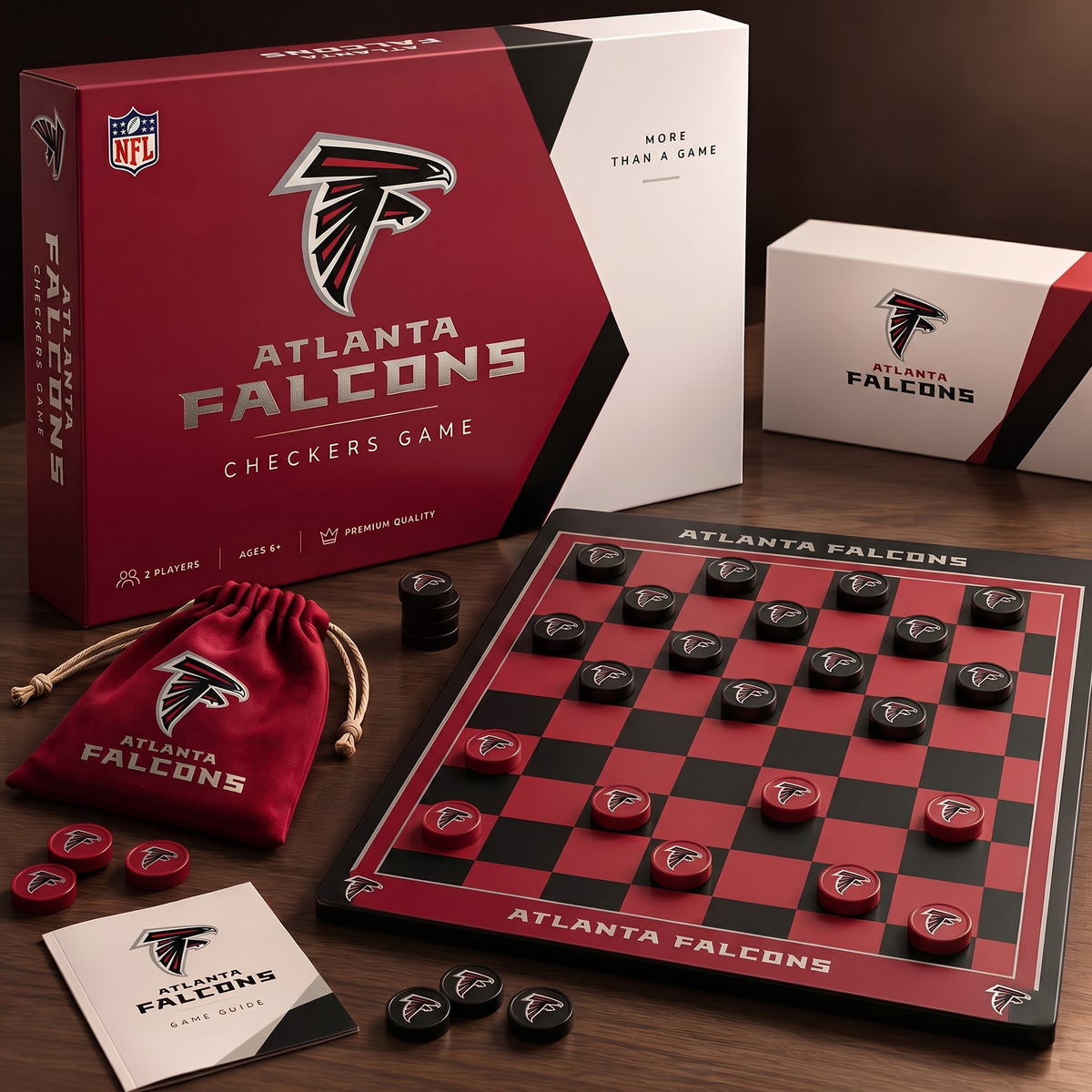 ATL X Premium NFL Sports Legends Classic Checkers Set