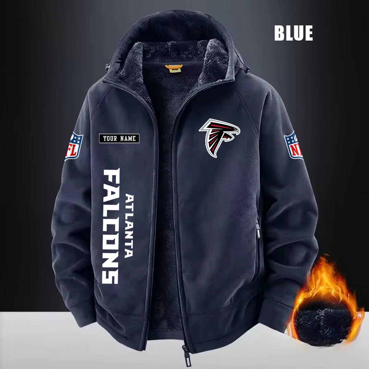 ATL x NFL 3D Half-zip Hoodie DATND TANTD