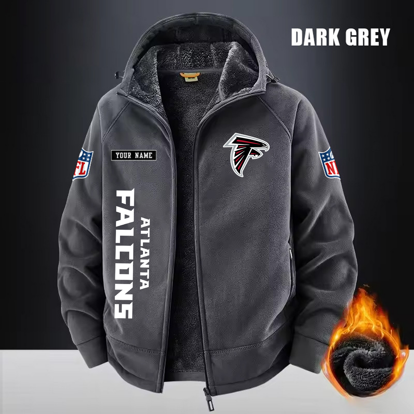 ATL x NFL 3D Half-zip Hoodie DATND TANTD