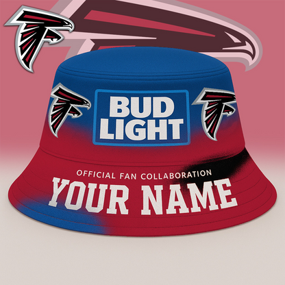 ATL x NFL Bud Light Personalized Bucket Hat DATND TANTD