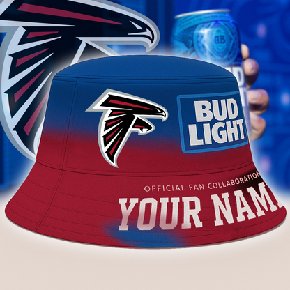 ATL x NFL Bud Light Personalized Bucket Hat DATND TANTD