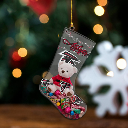 ATL x NFL Christmas Personalized Acrylic Ornament DatND DVT