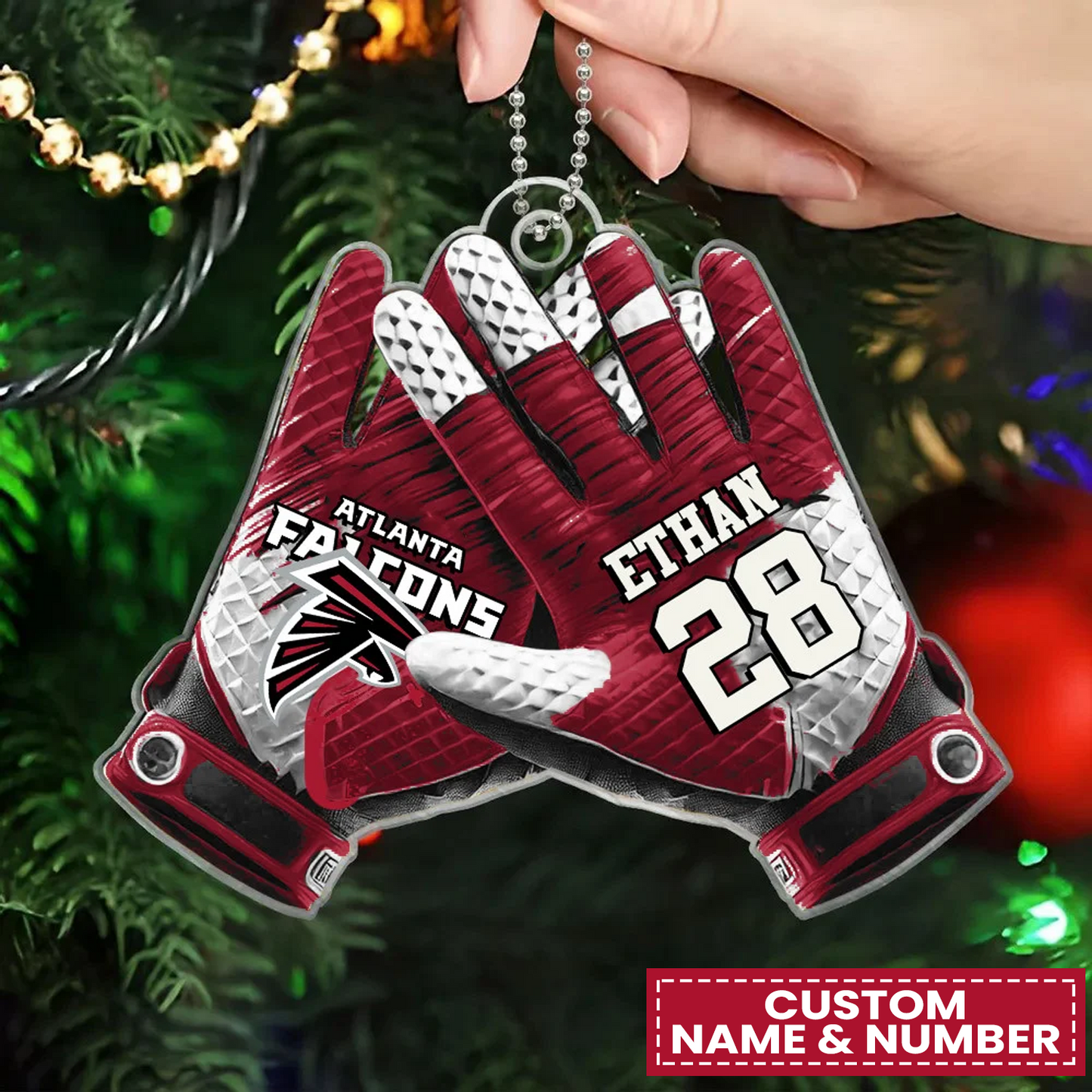 ATL x NFL Customized Christmas Acrylic Ornament DATND TANTD
