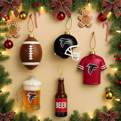 ATL x NFL Football Combo Set 5 Acrylic Ornament For Home Decor DatND DVT
