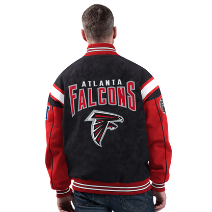 ATL x NFL Officially Licensed Faux Suede Jacket DATND TANTD 261125