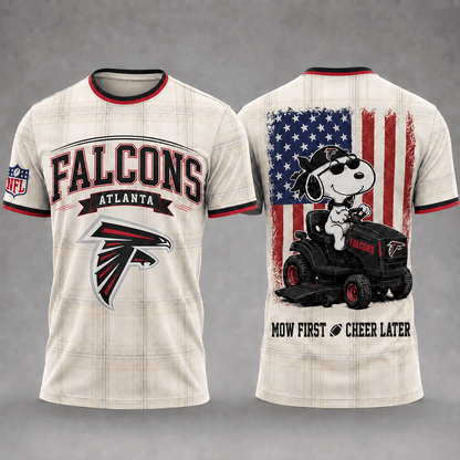 ATL x NFL Premium Funny Football Snoopy 3D T-Shirt 0207