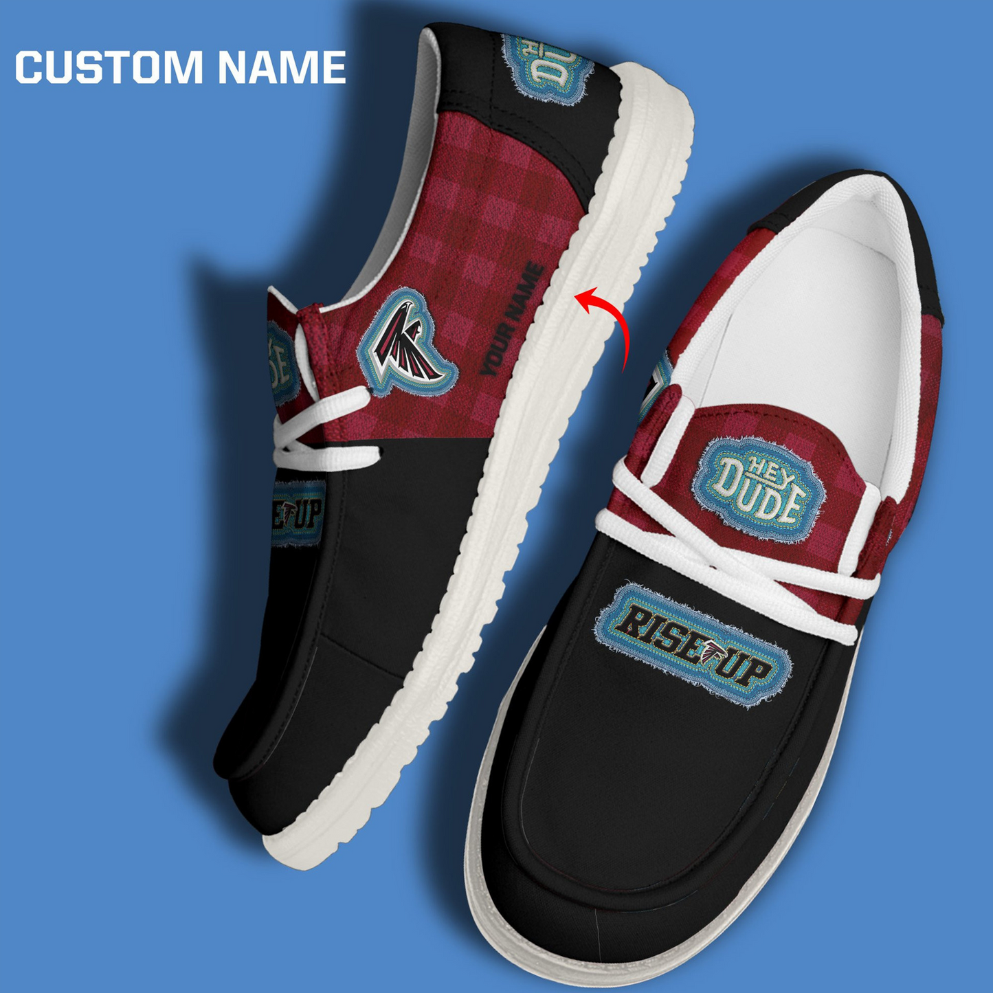ATL x NFL Premium Hey Dude Shoes DATND TANTD