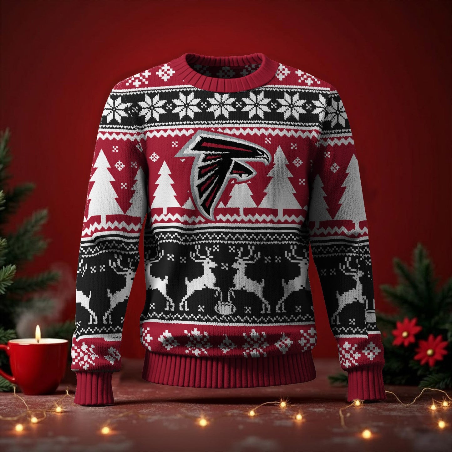 ATL x NFL Premium Ugly Christmas Sweater DatND DVT