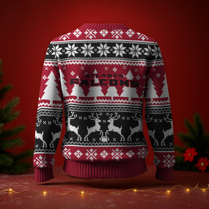 ATL x NFL Premium Ugly Christmas Sweater DatND DVT