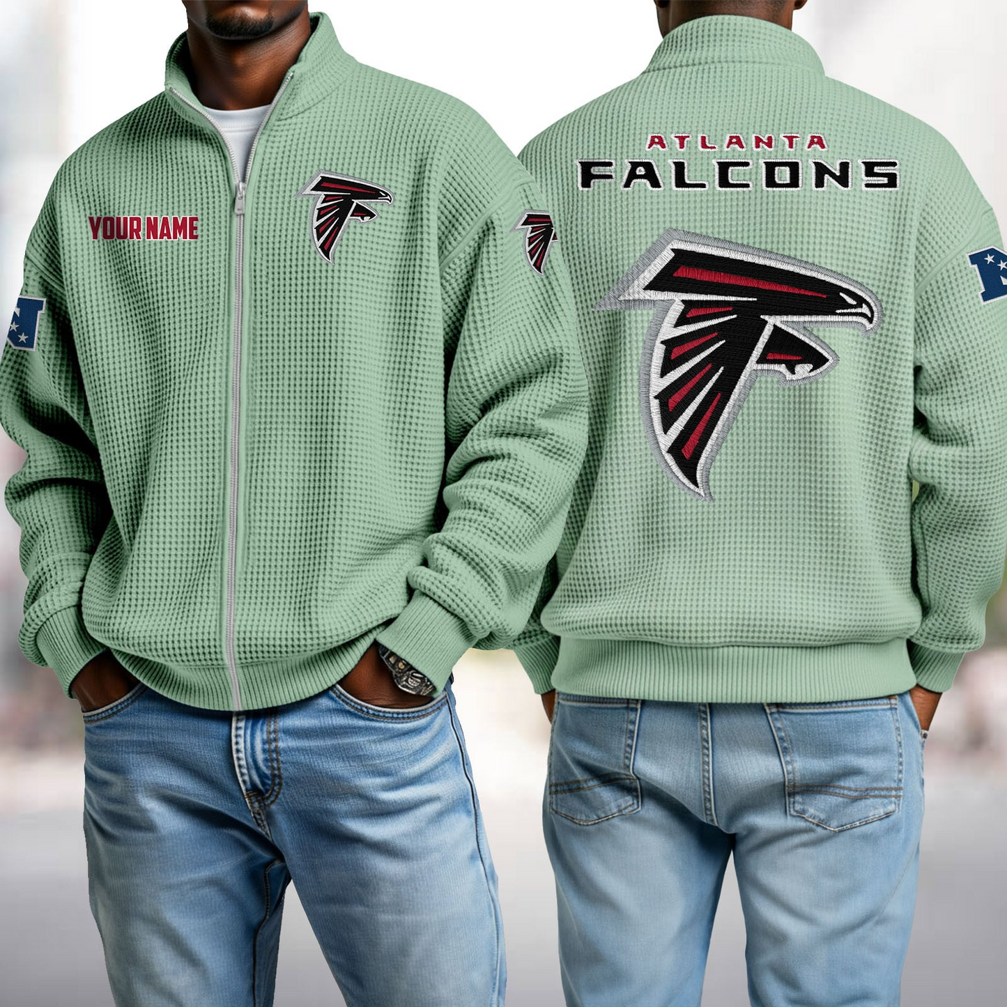 ATL x NFL Waffle Zip-Up Sweatshirt DatND DVT