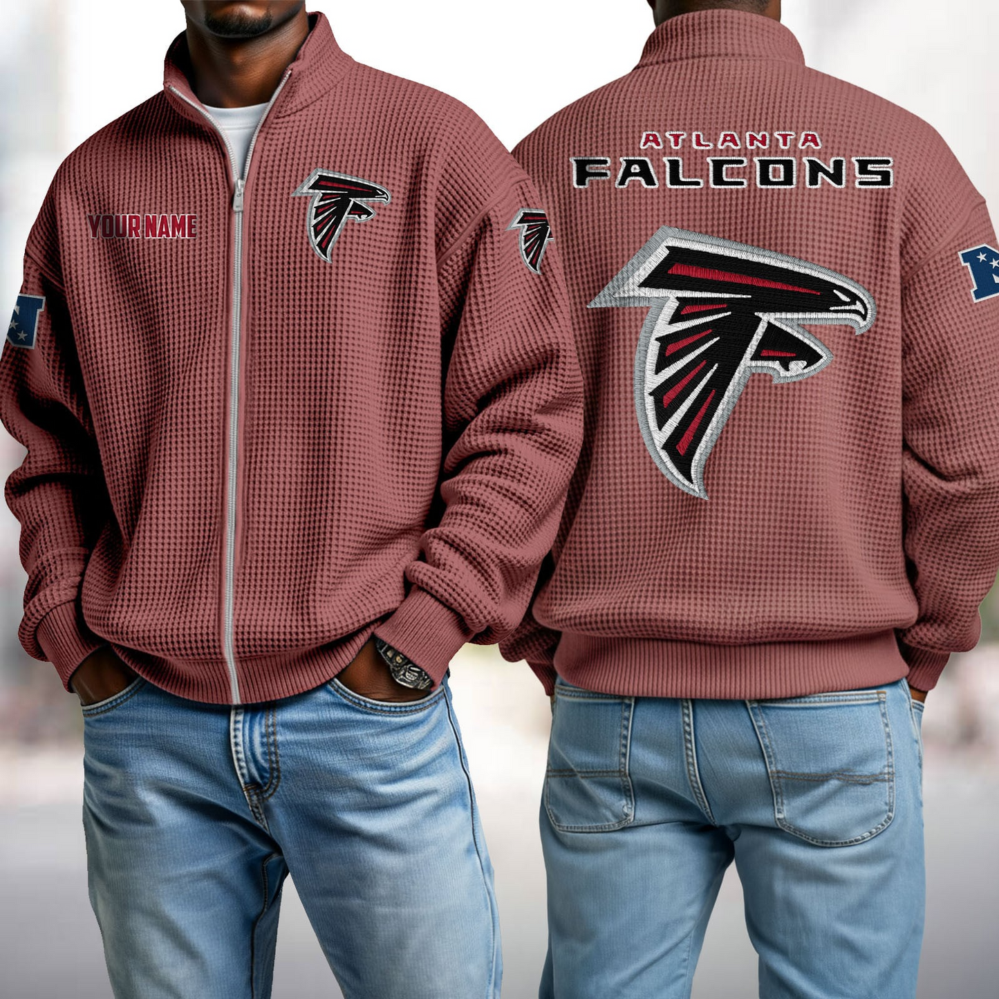 ATL x NFL Waffle Zip-Up Sweatshirt DatND DVT