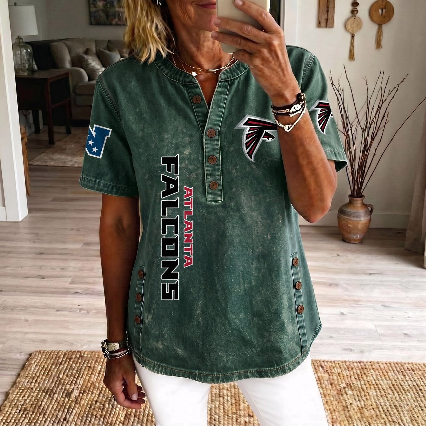 ATL x NFL Womenƒ??s Denim Casual Tops DATND LBN 190526