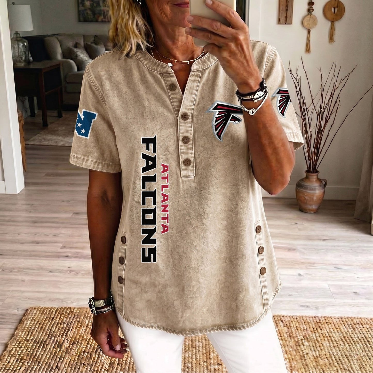 ATL x NFL Womenƒ??s Denim Casual Tops DATND LBN 190526