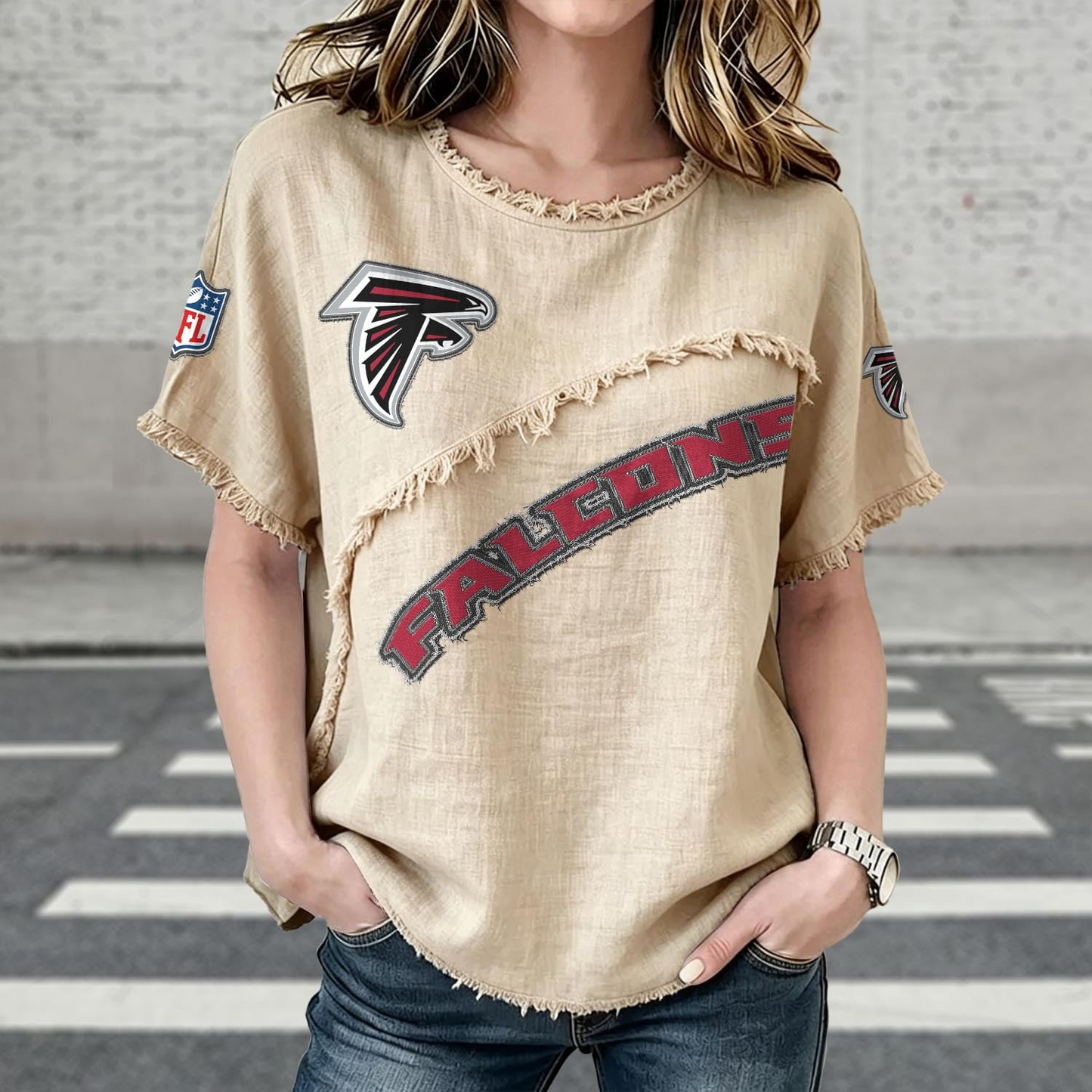 ATL x NFL Womenƒ??s Vintage O-Neck 2905 DatND DVT