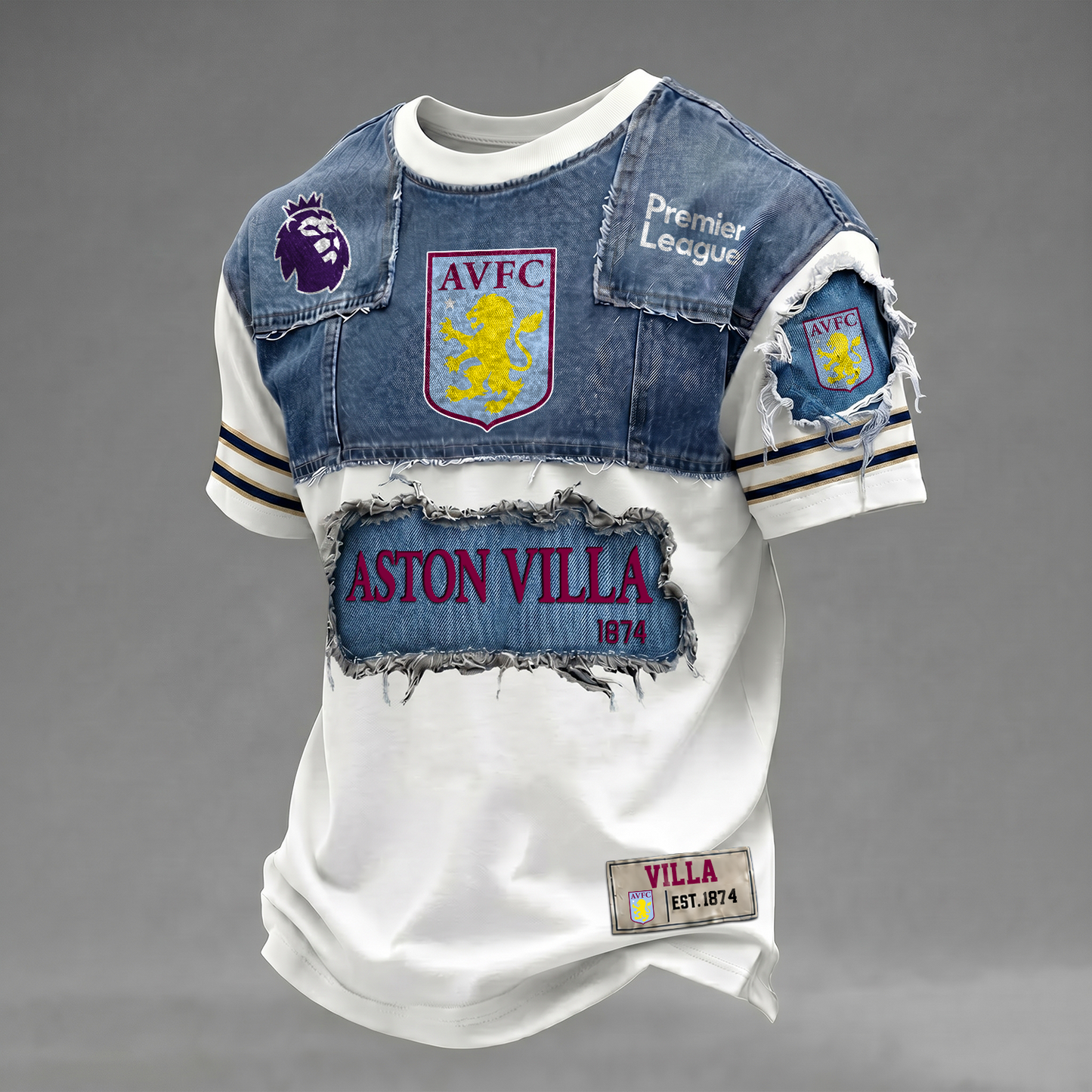 AVL x EPL Patchwork Denim T-Shirt DATND TANTD 090626