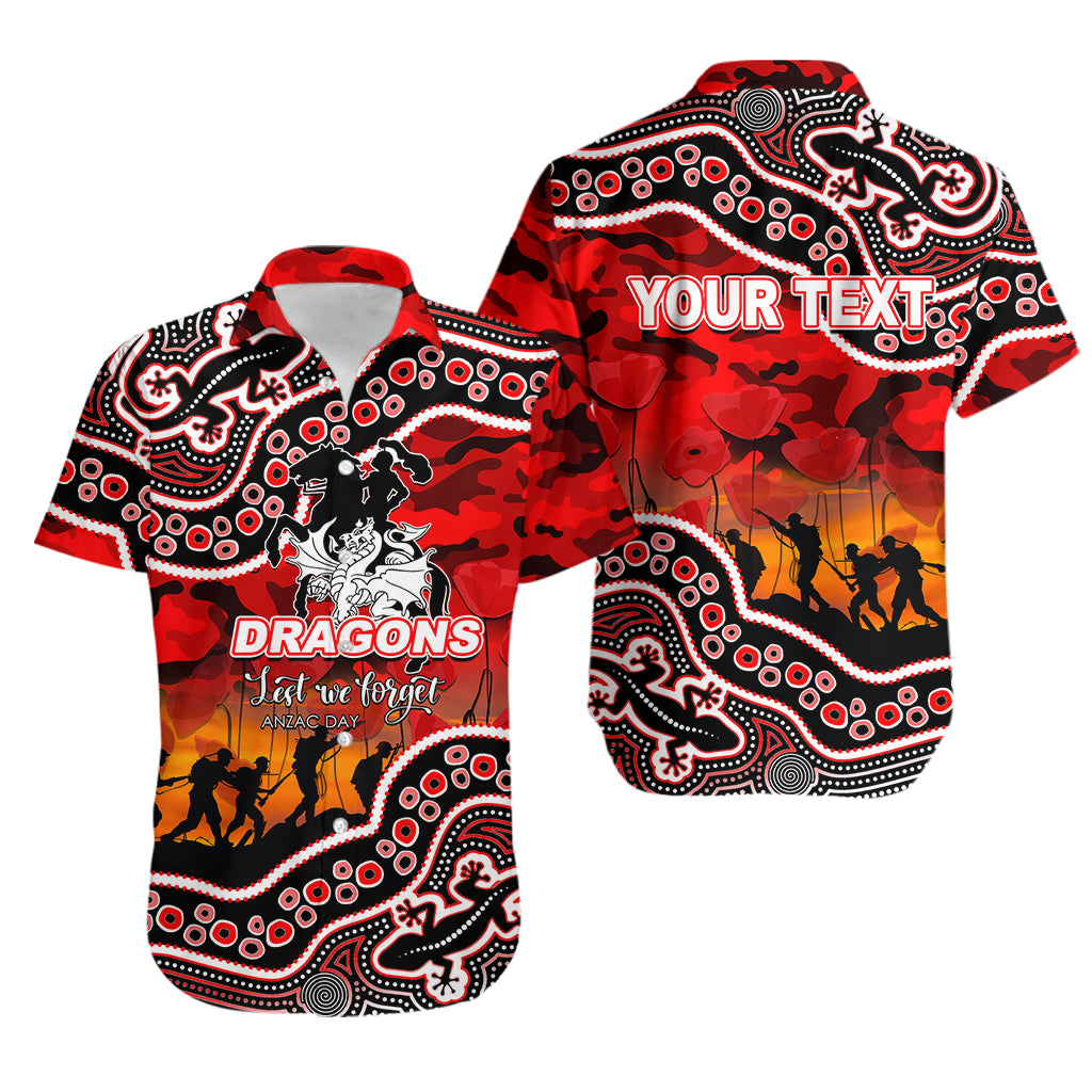 Anzac Day NRL - STG Hawaiian Shirt Aboriginal Lizard Patterns DatND DVT
