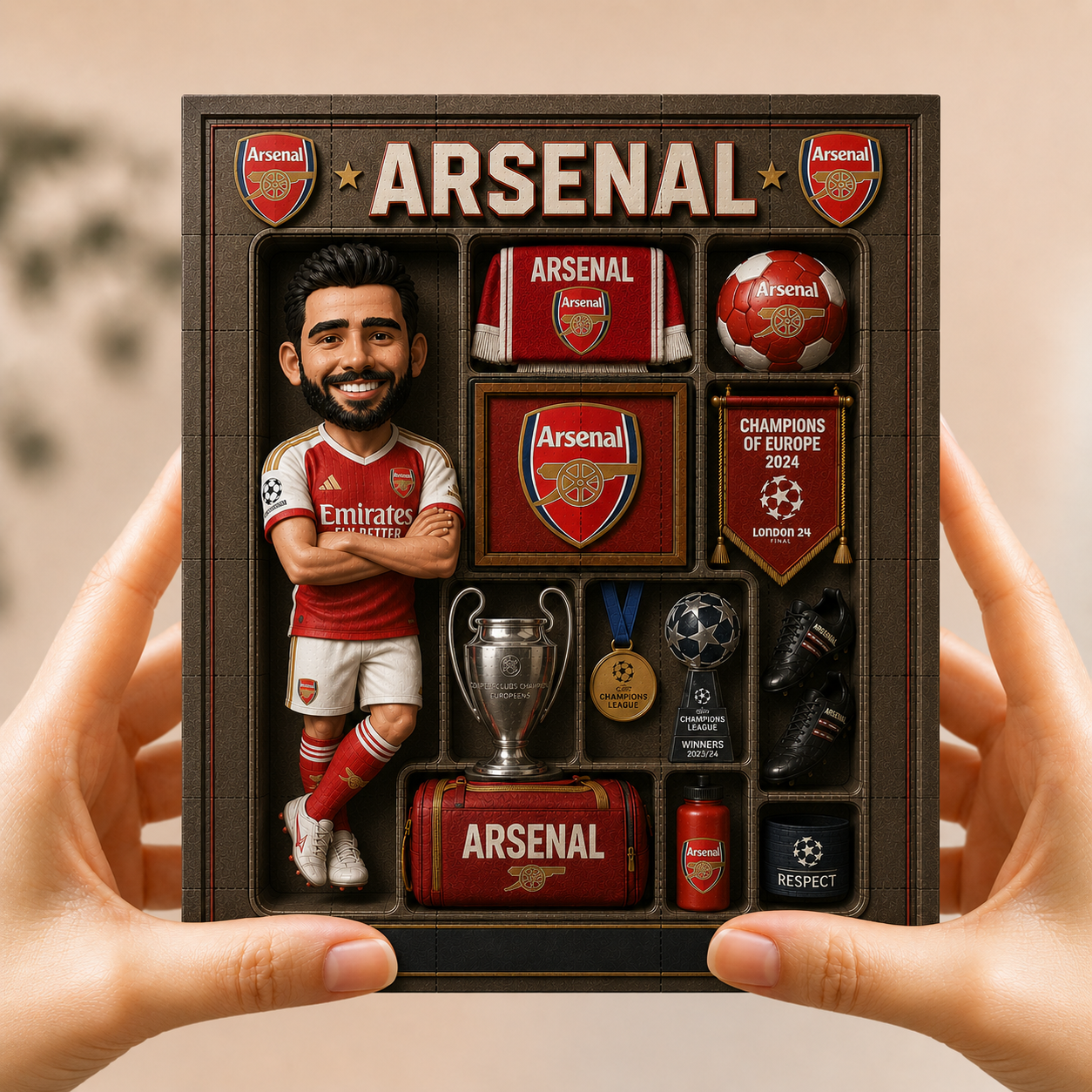 Personalized ARS Shaped Building Blocks- Premier League Champions NAK NMD Lazmi