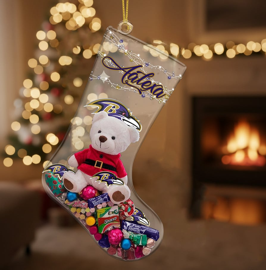 BAL x NFL Christmas Personalized Acrylic Ornament DatND DVT