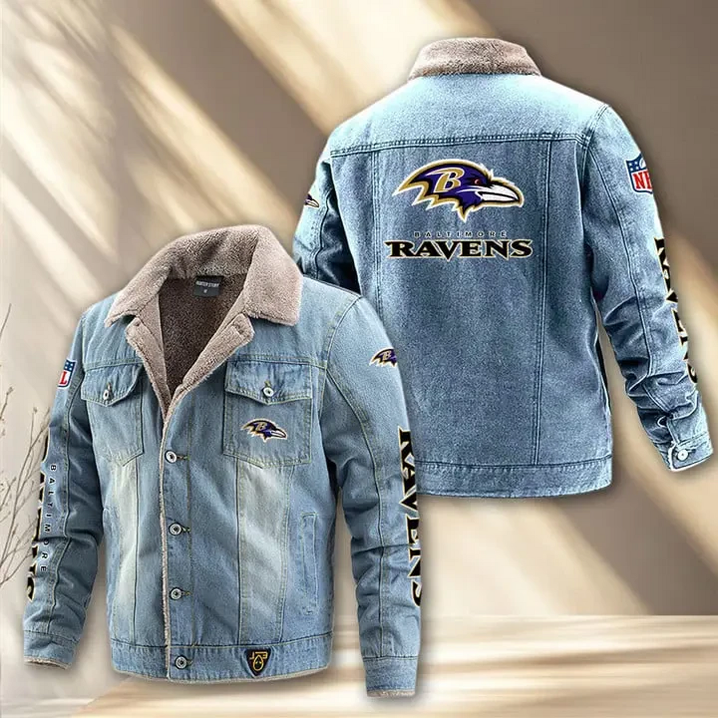 BAL x NFL Fleece Lined Denim Jacket DatND DVT