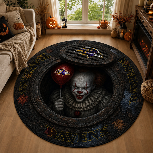 BAL x NFL Halloween IT Rug
