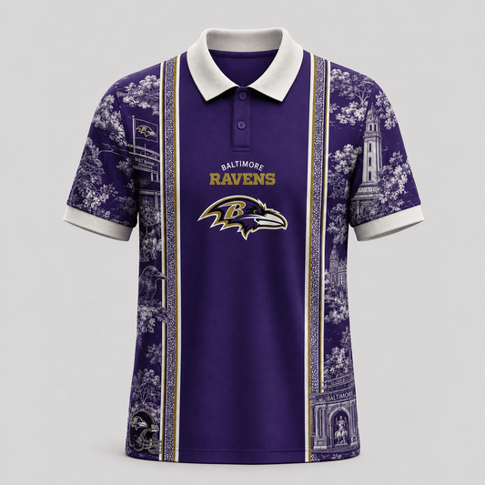 BAL x NFL Heritage Cityscape Polo Shirt for Loyal Fans