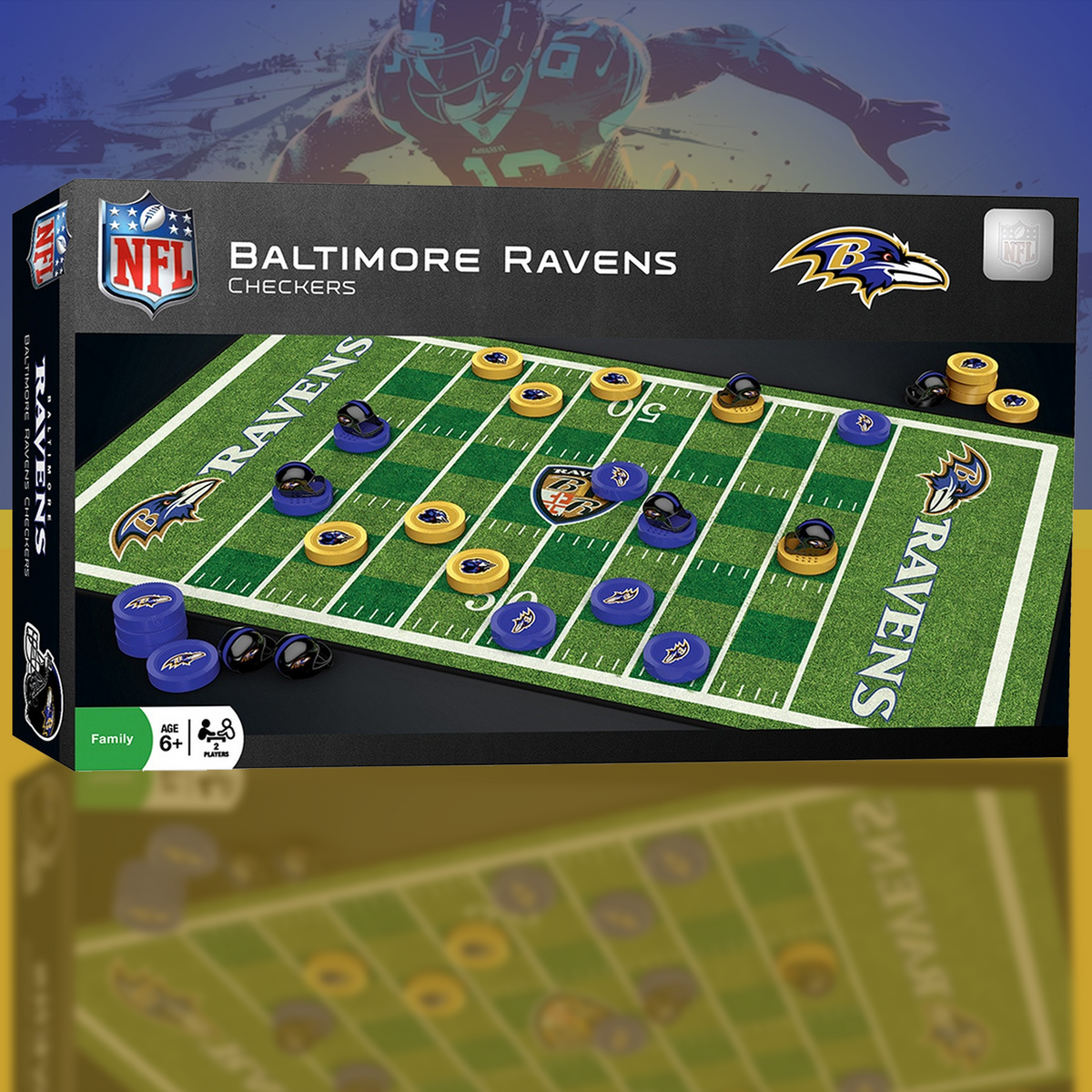 BAL x NFL Premium Checkers Game