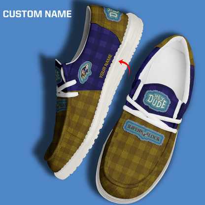 BAL x NFL Premium Hey Dude Shoes DATND TANTD