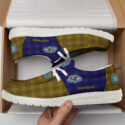 BAL x NFL Premium Hey Dude Shoes DATND TANTD