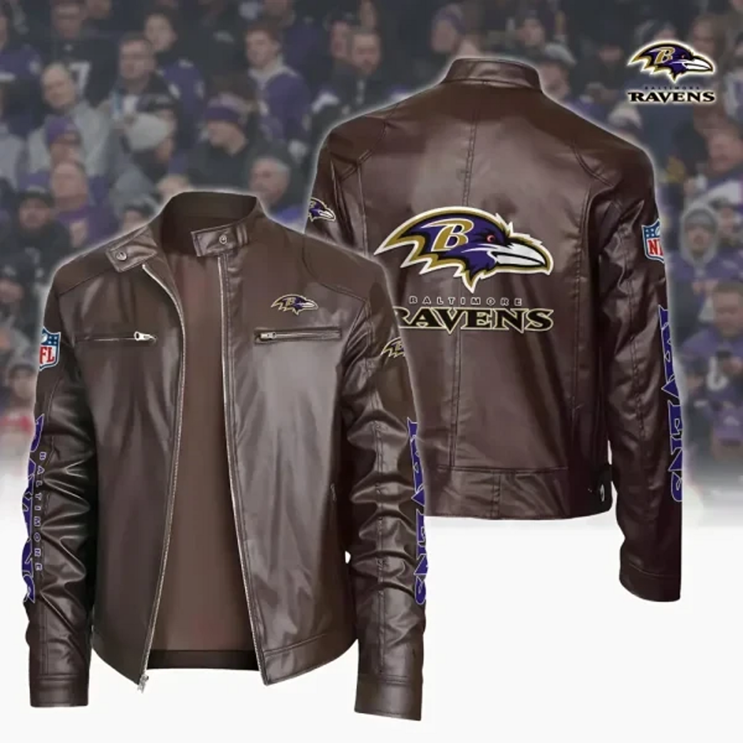 BAL x NFL Sport Leather Jacket DATND TANTD