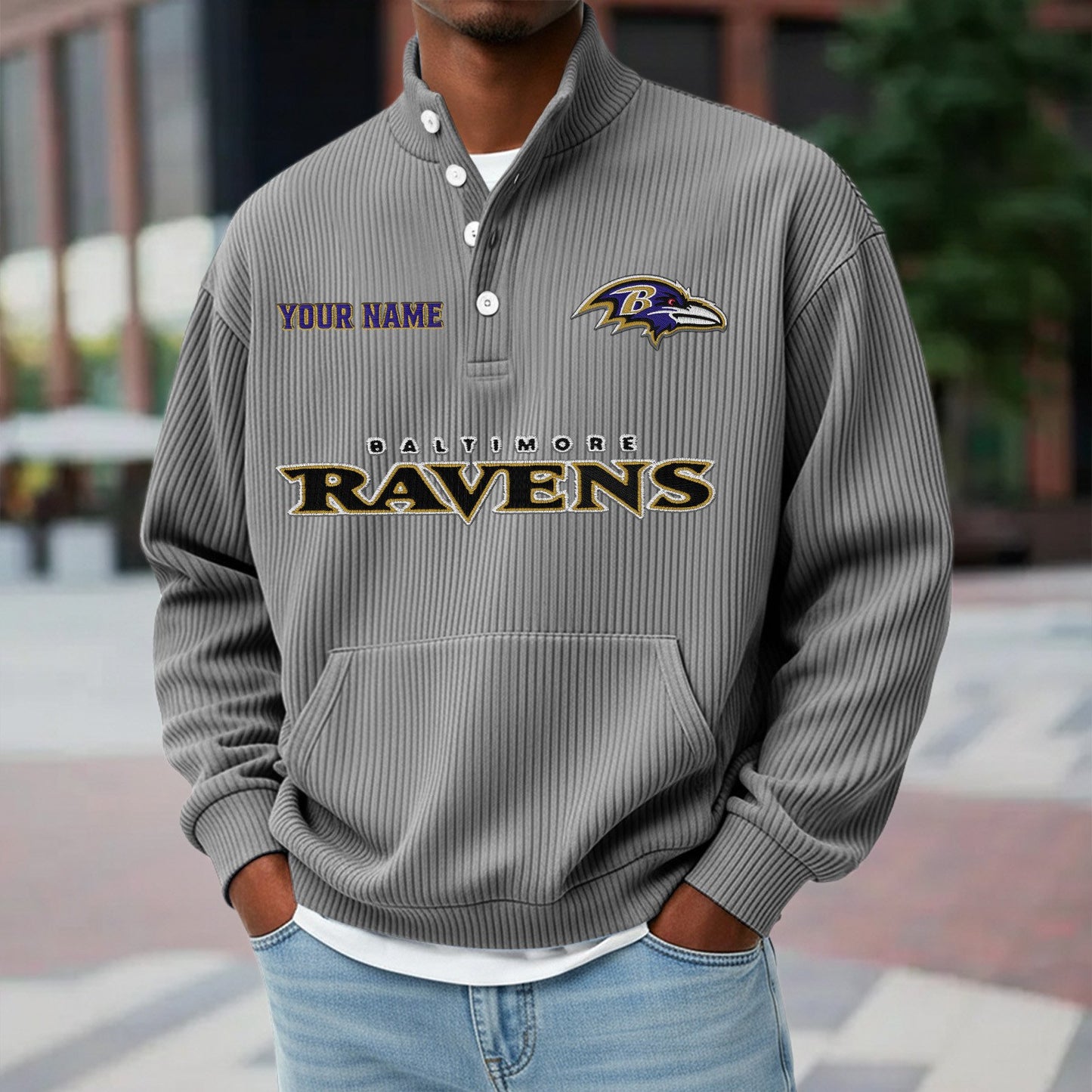 BAL x NFL Waffle High Neck Long Sleeved Sweatshirt DATND TANTD 221125