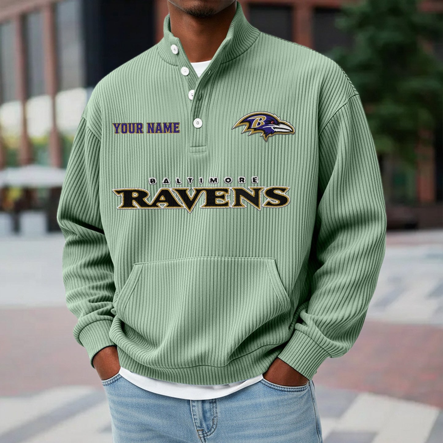 BAL x NFL Waffle High Neck Long Sleeved Sweatshirt DATND TANTD 221125