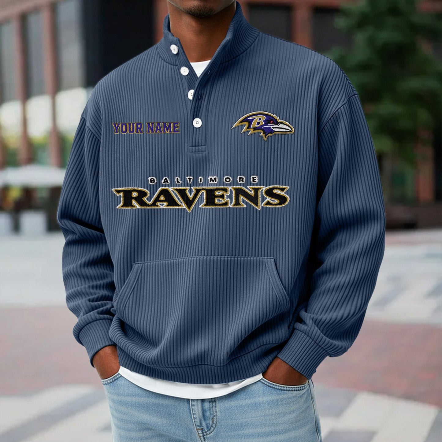 BAL x NFL Waffle High Neck Long Sleeved Sweatshirt DATND TANTD 221125