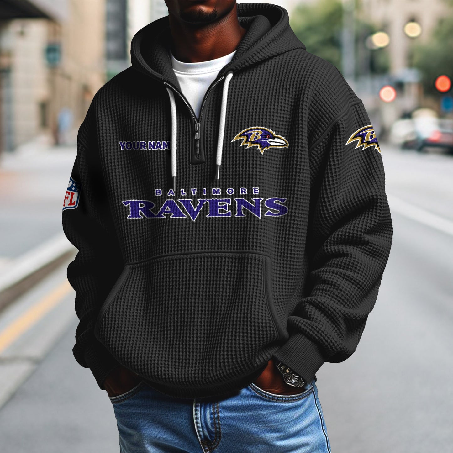 BAL x NFL Waffle Hoodie DatND DVT