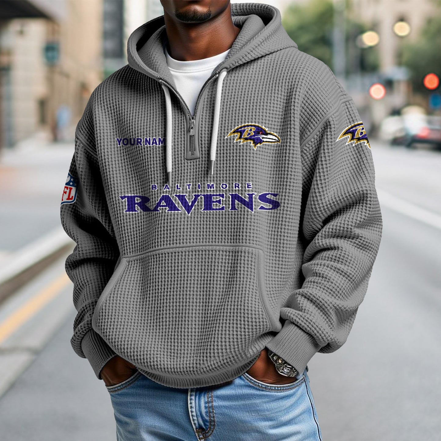 BAL x NFL Waffle Hoodie DatND DVT