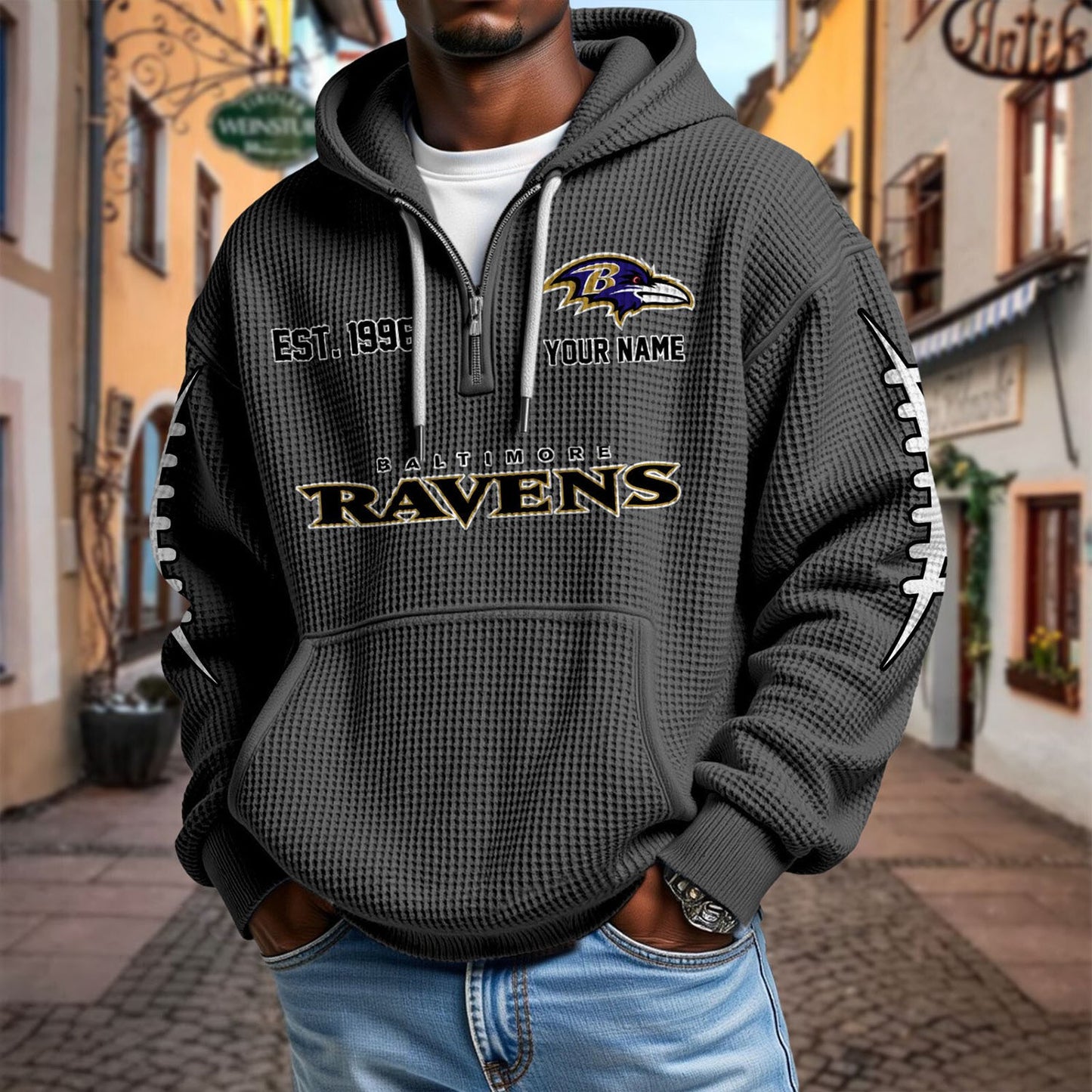 BAL x NFL Waffle Hoodie DatND DVT