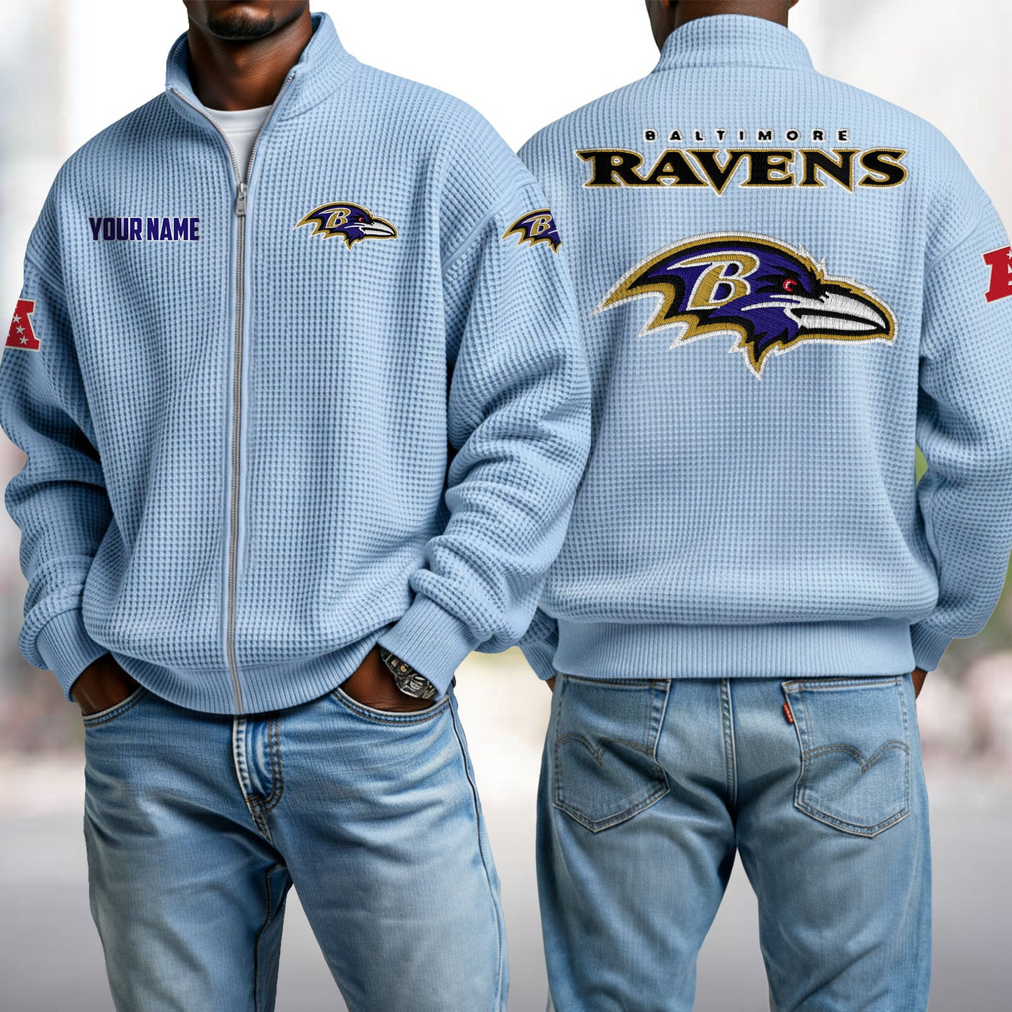 BAL x NFL Waffle Zip-Up Sweatshirt DatND DVT