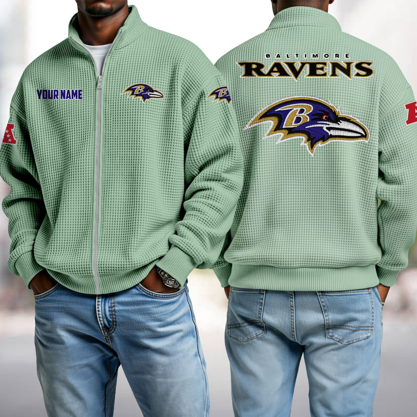 BAL x NFL Waffle Zip-Up Sweatshirt DatND DVT