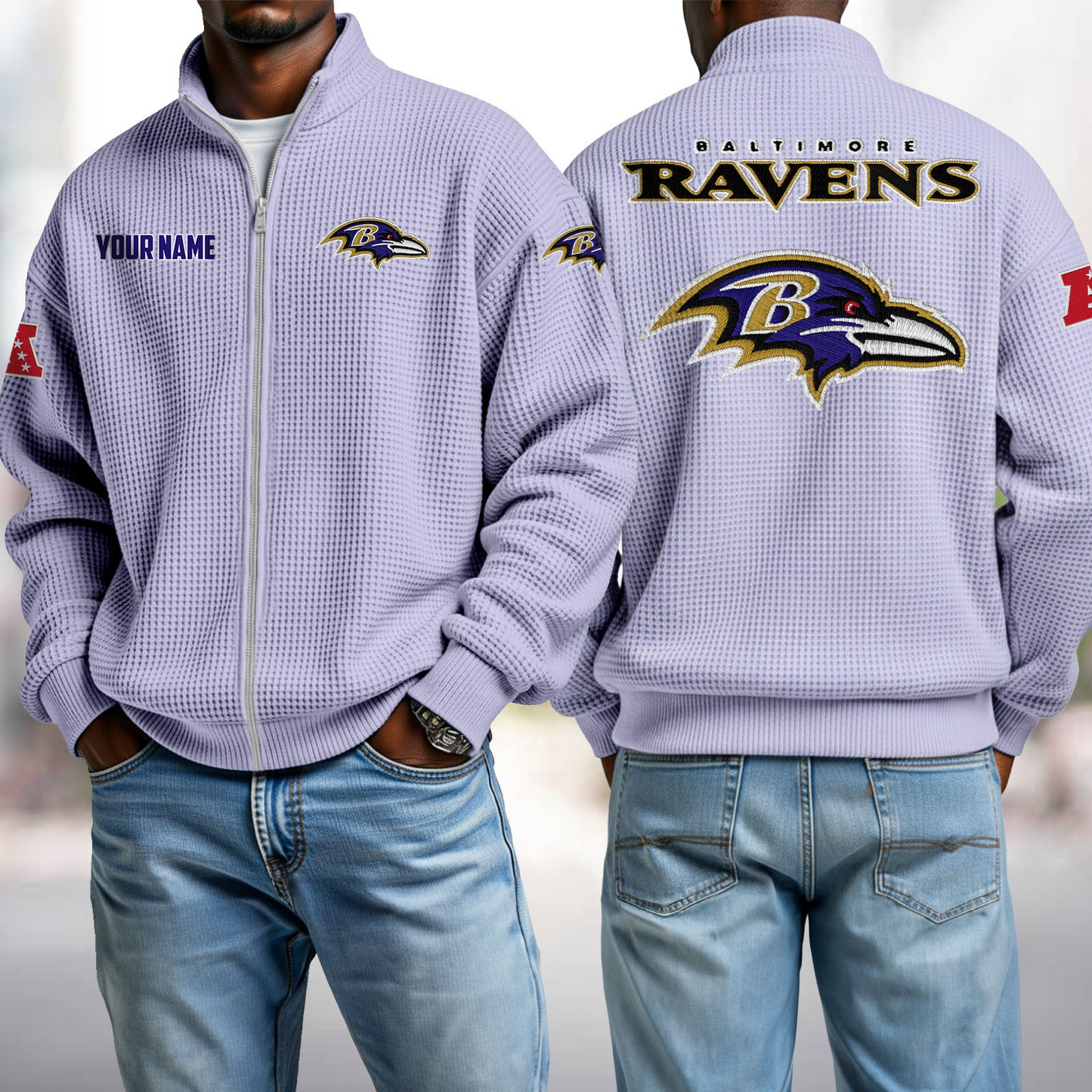 BAL x NFL Waffle Zip-Up Sweatshirt DatND DVT