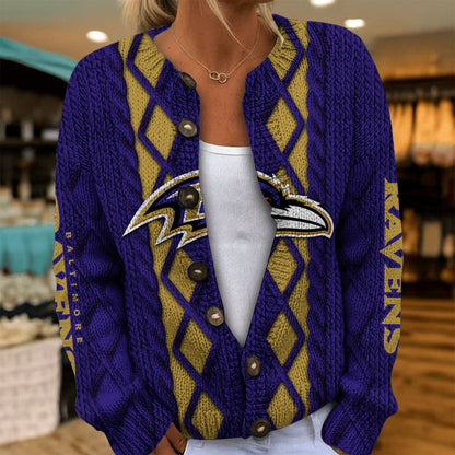 BAL x NFL Women's Cardigan Sweater DatND DVT