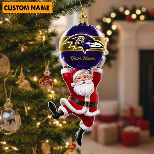 BAL x Personalized NFL Acrylic Ornament Christmas DATND TANTD