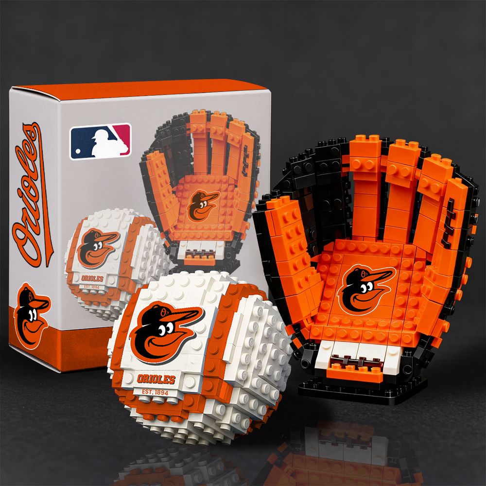 MLB Teams Baseball Glove & Ball Building Block Set DDT NTL