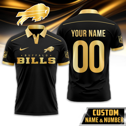 BB Premium NFL Black And Gold Custom Polo DDT CTND