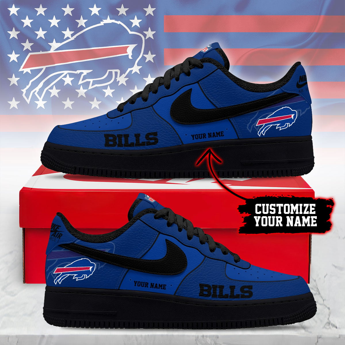 BB Premium NFL Custom AF1 Shoes DDT CTND