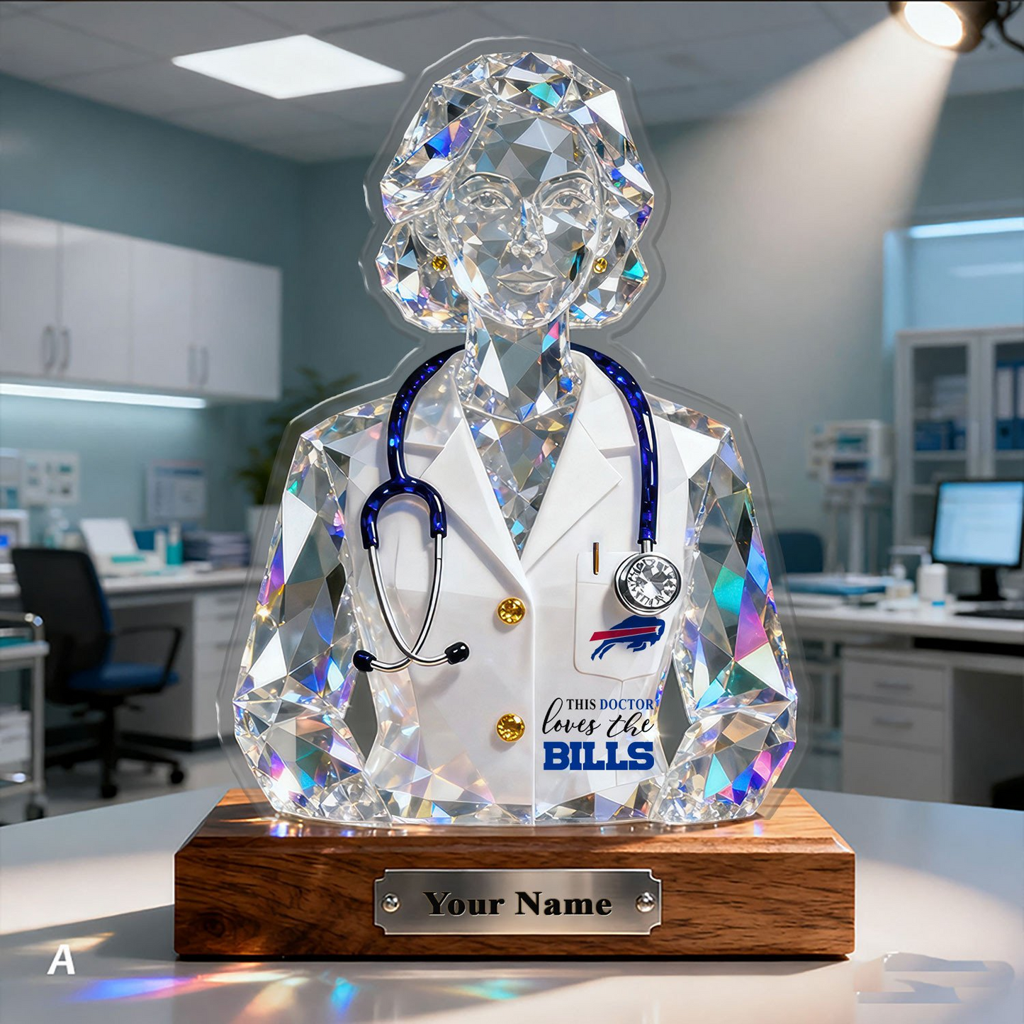 BB Premium NFL Doctor Crystal Style Desktop Ornament DDT 101125 HLPHUONG