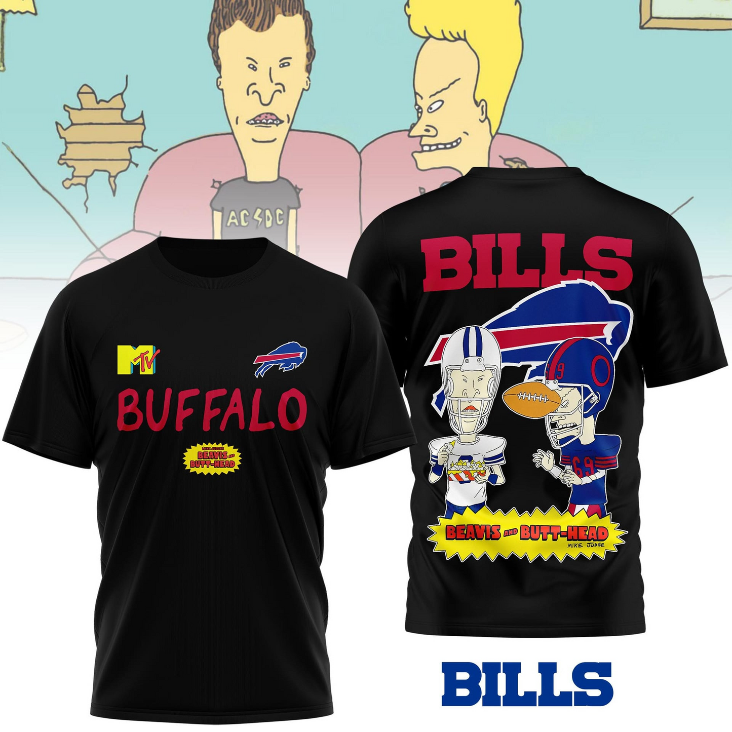 BB Premium NFL Funny Beavis and Butt-Head Shirt DDT NTL