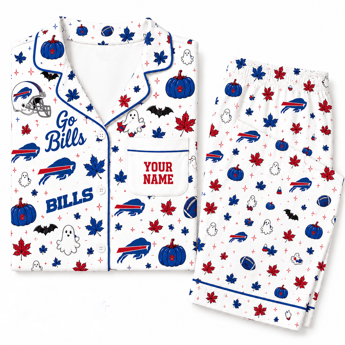 BB x NFL Halloween Personalized Set Long Pajamas