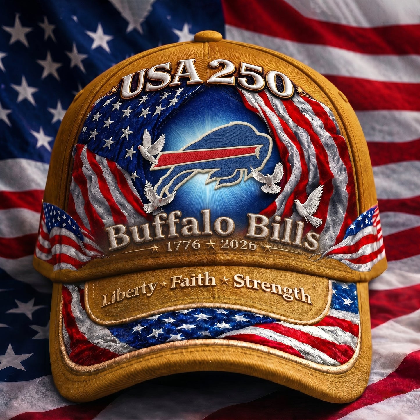 Premium NFL x BB 250 Years  Anniversary Of Freedom  Cap 220626